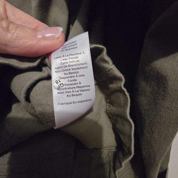 Talbots Military Utility Field Jacket Womens Plus 1X Green Coat 90s Y2K Gorpcore - Picture 10 of 13